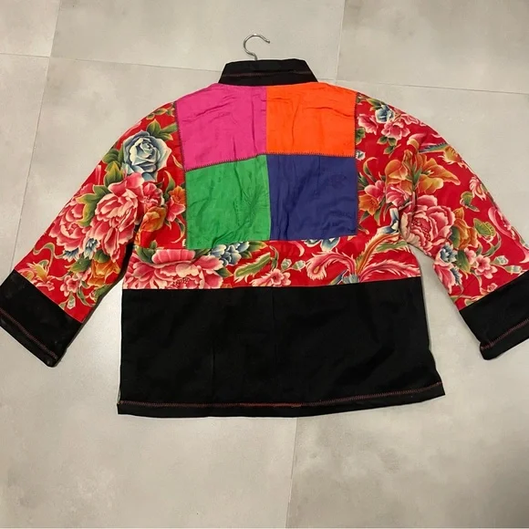 Colorful Floral Patchwork Jacket - Picture 5 of 16